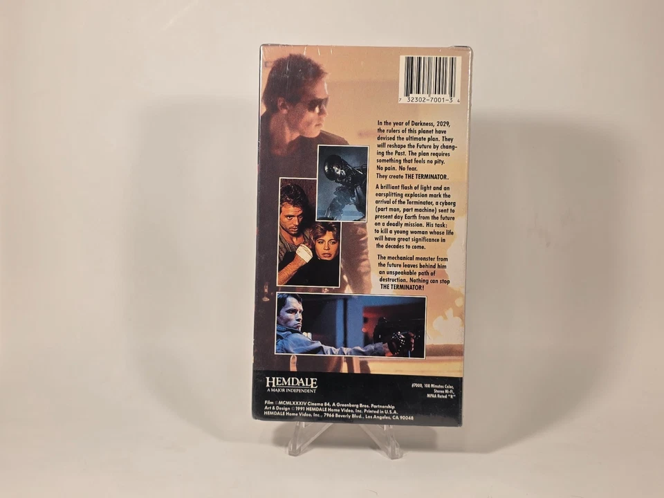 1991 THE TERMINATOR Arnold Schwarzenegger VHS TAPE New Factory Sealed Hemdale - Image 2 of 4