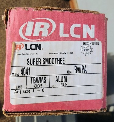 NEW IR LCN Super Smoothee 4041 Rw/PA Commercial Aluminum Door Closer