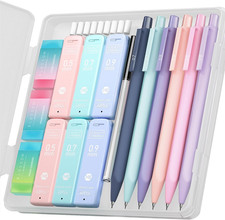 Cute Mechanical Pencil Set, 6PCS Pastel Mechanical Pencils 0.5 Mm  0.7Mm  0.9M