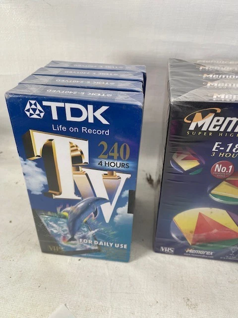 15 Brand New VHS Video Tapes New Sealed TDK, Memorex Sony, Granada, JVC - Image 2 of 4