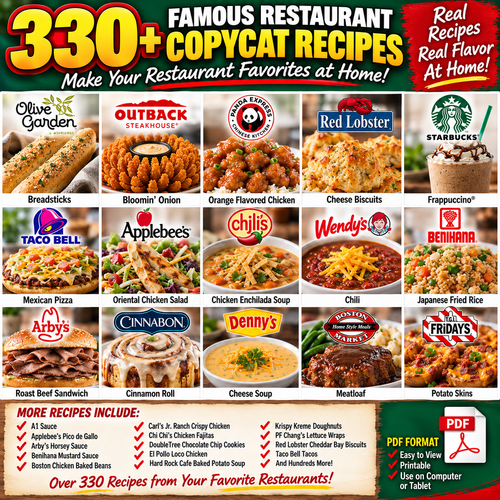 TOP SECRET RESTAURANT RECIPES! Make your favorites at home!