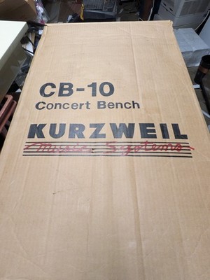 Kurzweil CB-10 Concert Bench NIB Padded Black Seat With Black Wood Frame