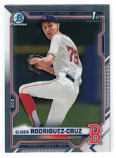 2021 1st Bowman Draft Chrome RC Elmer Rodriguez-Cruz #BDC-37! Yankees! Rookie!