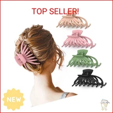 Hair Clips for Women - OPAUL Matte Nonslip Large Hair Claw Clips for Thick and T