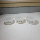 FIRE KING Vintage Swiss Chalet Ramekins/Custard Cups/Small Bowls SET OF 3