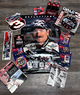 Dale Earnhardt Sr NASCAR Lot Poster Cars Clock Cards Magazines #3 Intimidator