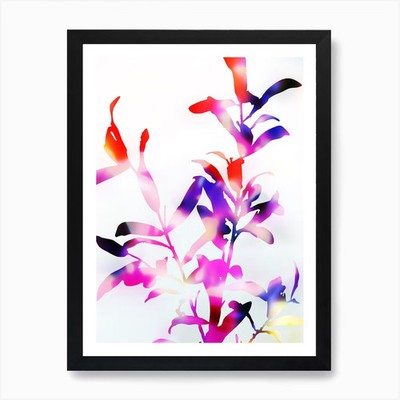 Florescence Viola Kunstdruck gerahmt Wandbild Poster Leinwanddruck Bild