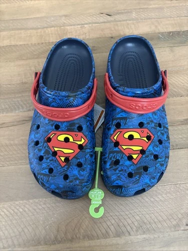 Crocs x DC Comics Superman Classic Clog Shoes 211131-90H, Men’s Size 12, NEW