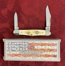 Case XX 2021 Barnboard Jig Burnt Natural Bone Half Whittler Pocket Knife 6208 SS