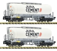 Spur N Fleischmann 6660090 - 2-Tlg. Set: Silowagen, Wascosa/Jura Cement Neu Ovp