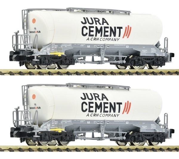 Spur N Fleischmann 6660090 - 2-Tlg. Set: Silowagen, Wascosa/Jura Cement Neu Ovp-image
