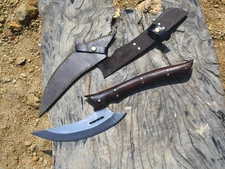 Handmade Carbon Steel Blade 11" Hunting Machete Full Tang For Camping & Outdoor
