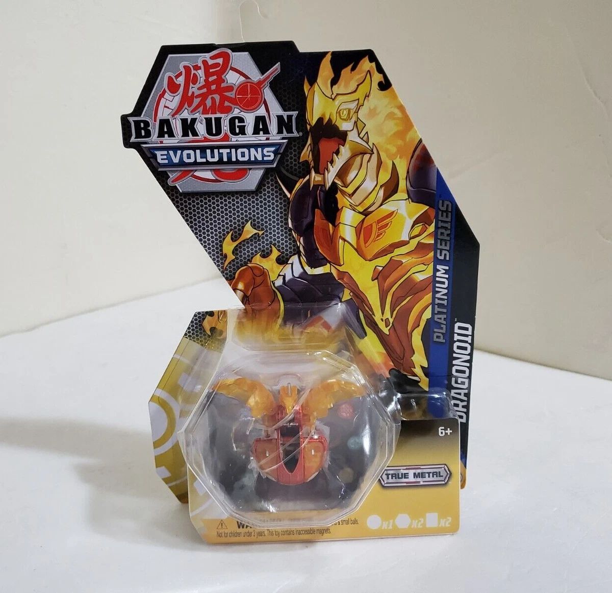 Bakugan Evolutions Platinum Series Gold Dragonoid Figure True Metal  Collection