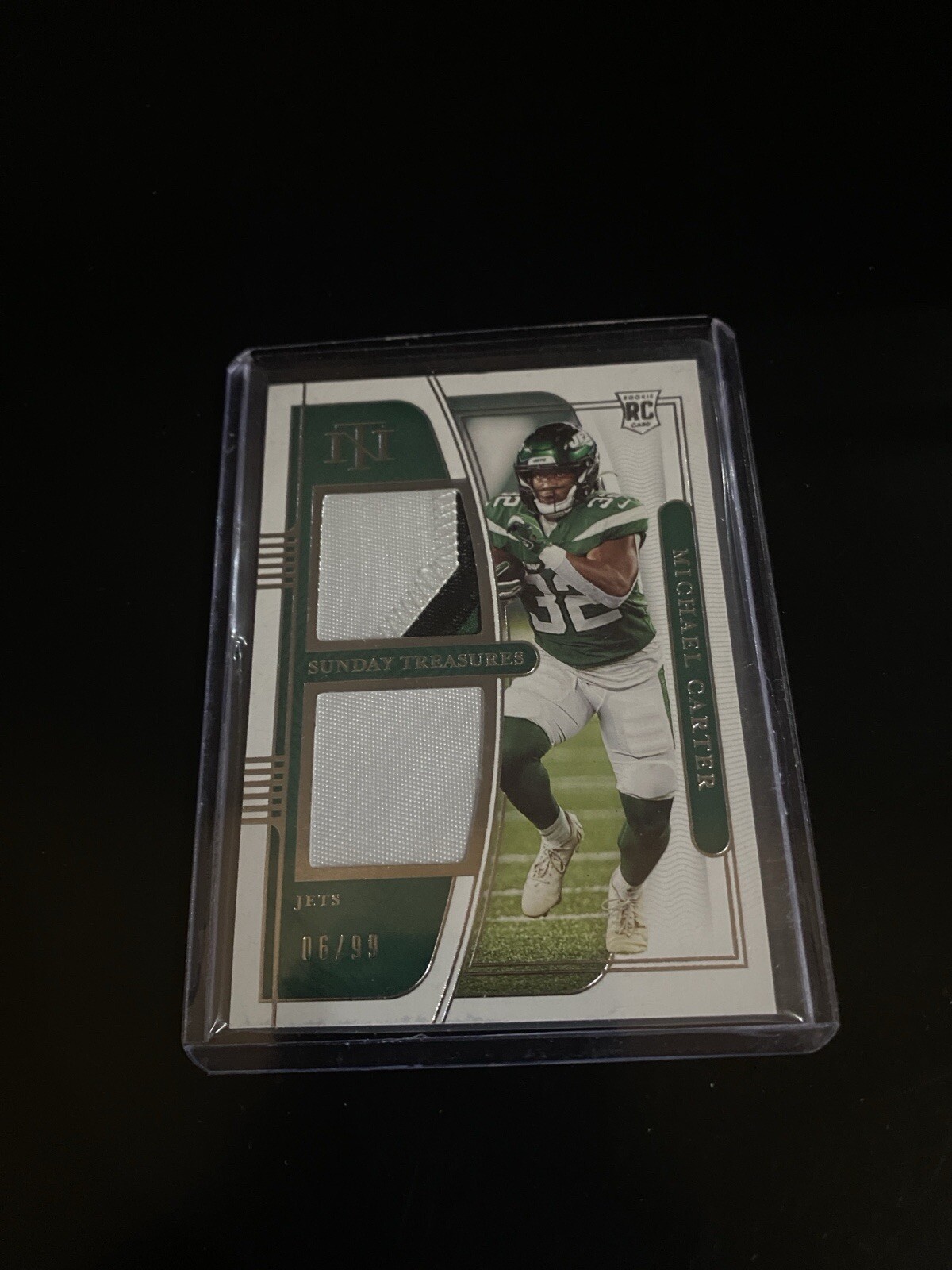 Michael Carter Panini National Treasures Sunday Treasures Memorabilia #MC Base