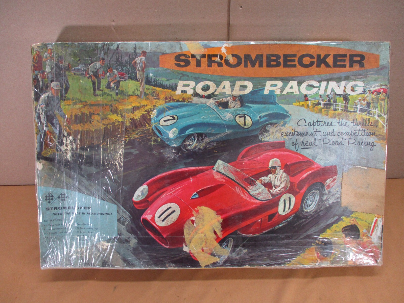 Vtg 1960's Strombecker Road Racing 132 Scale Slot Car Race 2 Cars