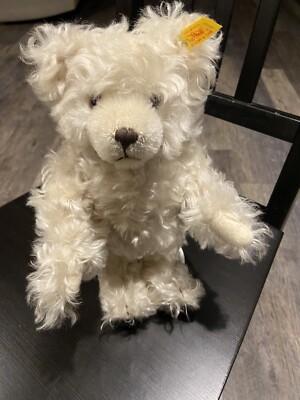 STEIFF ''CLASSIC TEDDY BEAR''   SILVER-GREY MOHAIR EAN 005251 WITH TILT-ME VOICE