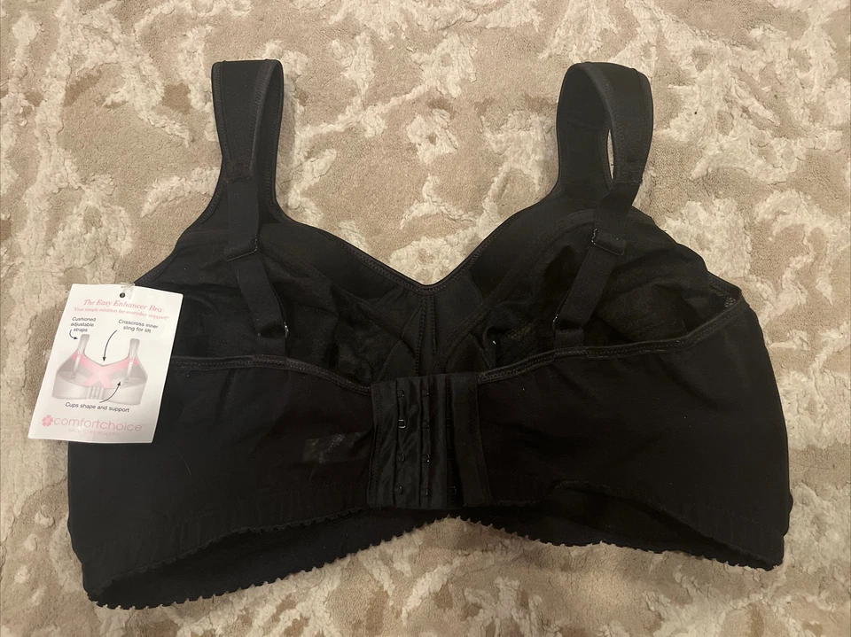 Sujetador Comfort Choice 42DDD negro de encaje para mujer The Easy Enchancer nuevo con etiquetas Foto 2 de 4