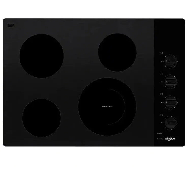 Whirlpool WCE55US0HB 30" Black 4 Element Electric Cooktop eBay