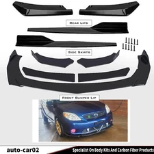 Glossy Black Front Bumper Lip Splitter Lower Spoiler Body Kit For Toyota Highlan