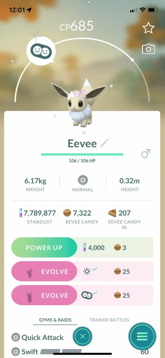 Pokémon Go - Shiny Eevee e evoluções