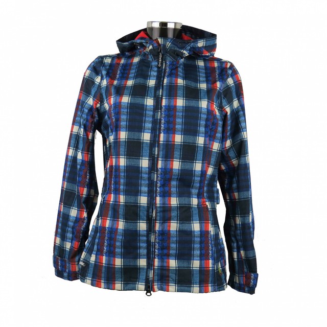 Chervo Golf Womens Rain Jacket Aqua Block Mocio Blue Checkered 64E New | eBay
