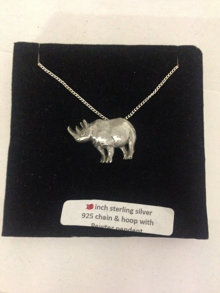 Rhinoceros R45 925 Sterling Silver Necklace 16,18,20,26,30 UK