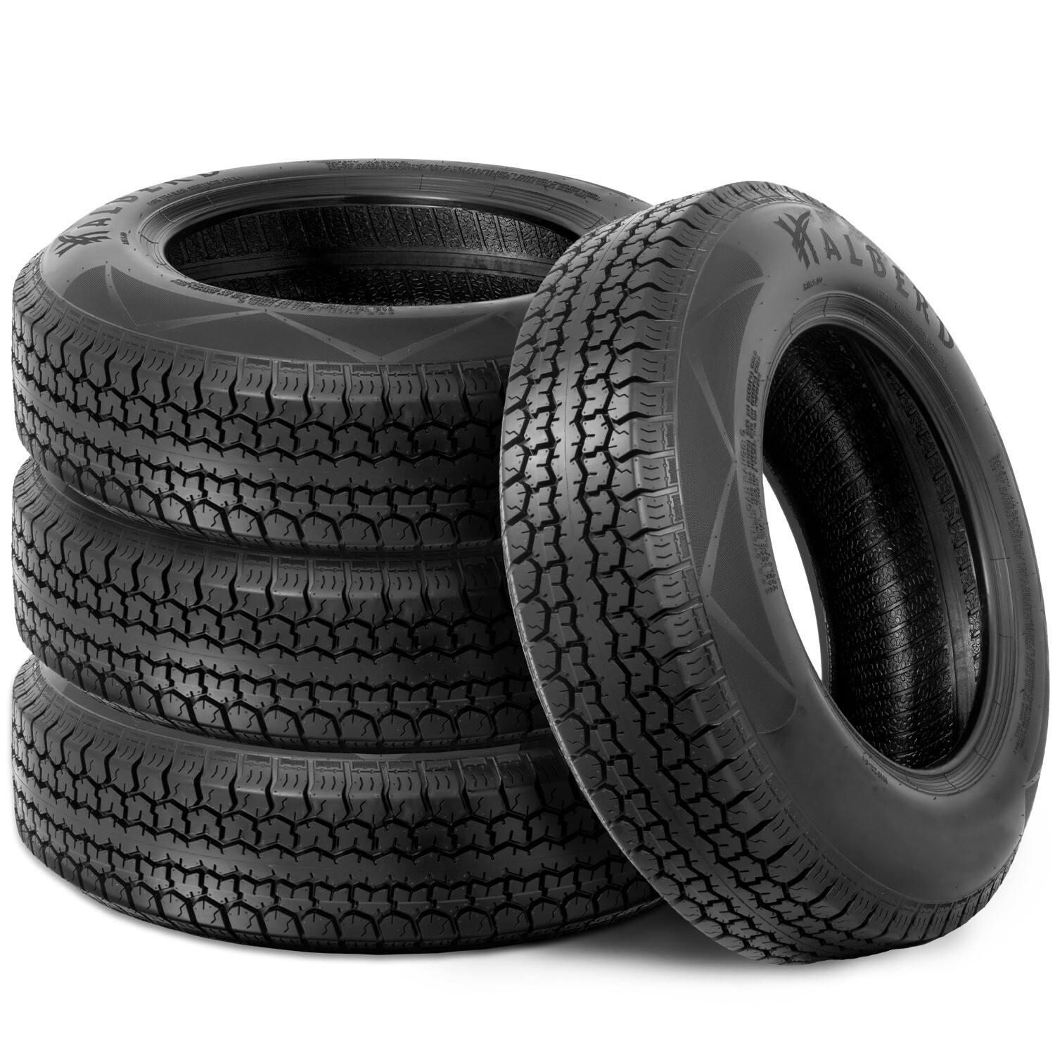 Set Of 4 ST205/75D15 Trailer Tires 6Ply Heavy Duty 205 75 15