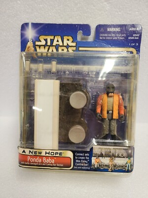 Star Wars Ponda Baba With Battle Damaged Arm & Cantina Bar Section 2002 New!