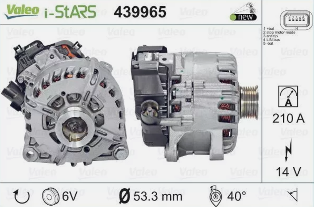 ALTERNATORE CITROEN C4 JUMPY III BERLINGO 1.5 CC 1.6 CC HDI 75 85 88 90 99 120 C