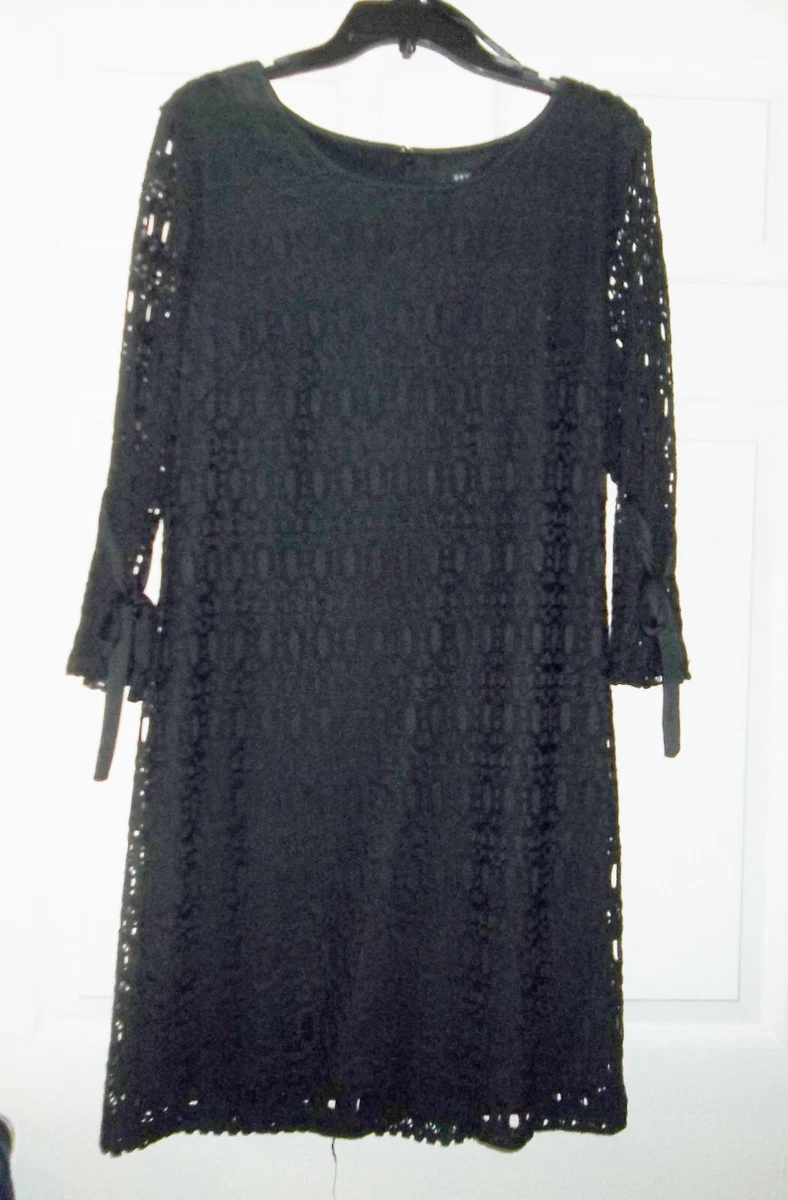 Black lace dress size clearance 14