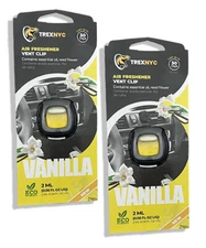 TrexNYC Car Air Fresh Vent Clips, Car Odor Eliminator, Vanilla, 0.07 FL.OZ, 2 PK