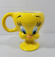 VTG Tweety Bird Mug 3D Head Cup Warner Bros 2000 Looney Tunes Read  See Pics