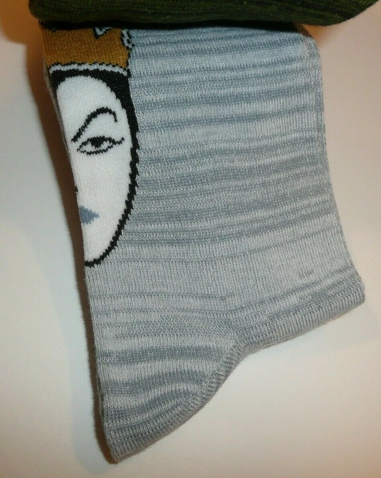 Disney Villains Crew Socks 4 Pairs Ursula Cruella Maleficent Evil Queen Lacy Top - Image 4 of 4