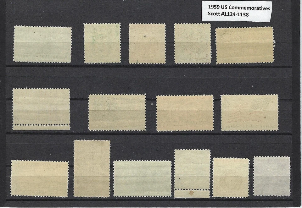 1959 Full Year Set of US Commemorative Stamps SC# 1124-1138 MINT NH - Image 2 of 2