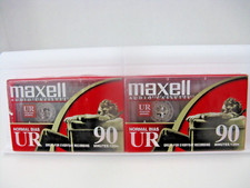 MAXELL UR 90 Minute Blank Audio Cassette Tapes Normal Bias NEW SEALED Lot of 2