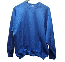 Vintage 1990's Fruit of the Loom Casualwear Bright Blue Sweatshirt Blank, NWT, L