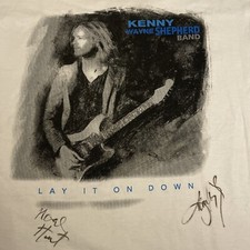 Kenny Wayne Shepherd Band Signed Lay It On Down Tour T-Shirt 2 Sided Size M