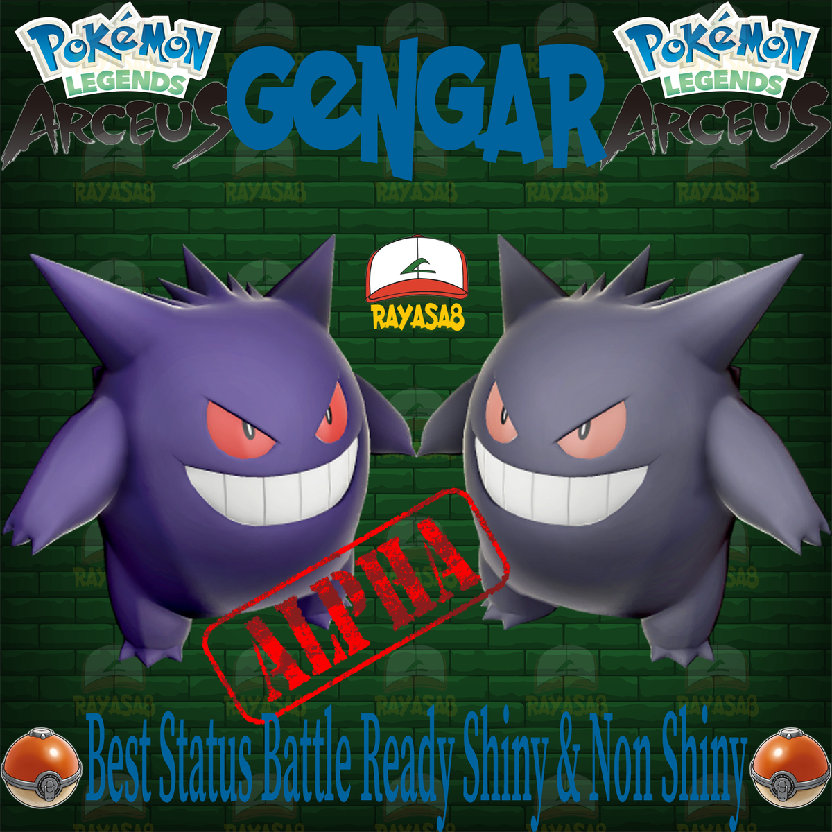 Gengar Shiny 6iv Alpha Non Shiny Best Stats Pokemon Legends Arceus