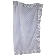My Blankee White Minky Dot Blanket Silky Satin Edge Security Lovey USA Mad