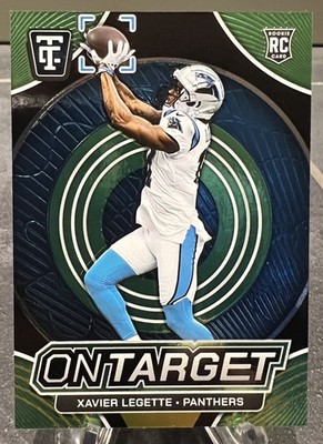 2024 Panini Totally Certified - Xavier Legette (RC) On Target #8 Neon Green /299
