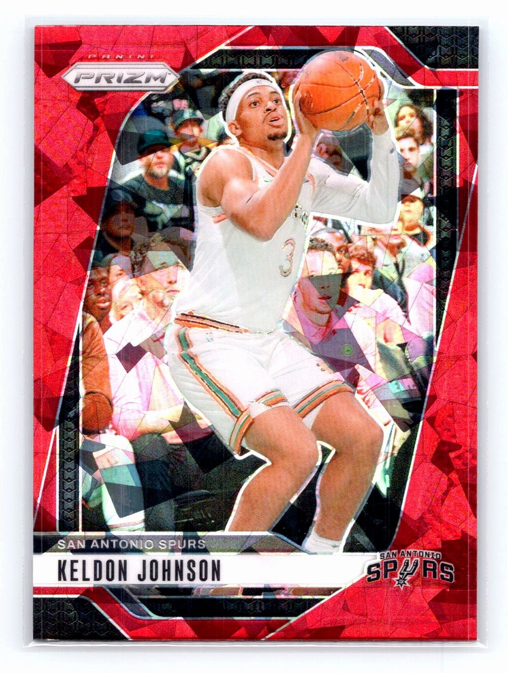2024-25 Panini Prizm #24 Keldon Johnson Prizms Red Ice