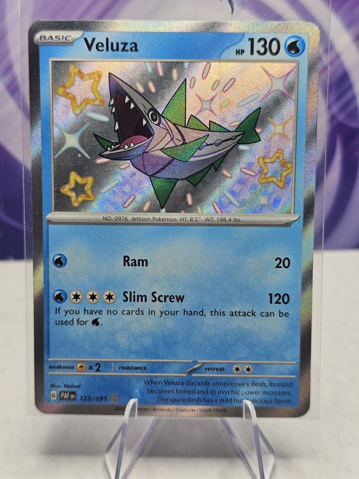 Veluza  Holo Shiny Rare SV: Paldean Fates 125/091 NM
