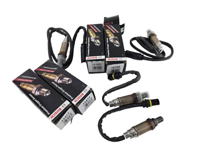 Set of 2 Front & Rear Oxygen Sensors Bosch for BMW E39 E46 E53 320i 323Ci