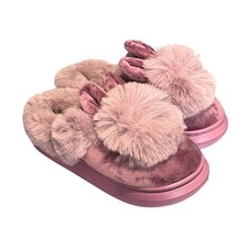 Women's Purple Bunny Plush Slippers 7 Soft Comfy Cozy Gift Fall Winter