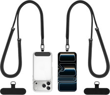 Phone Lanyard 2 Pack, 2X Adjustable Crossbody Phone Strap, 2X Tether Tab, Anti-T