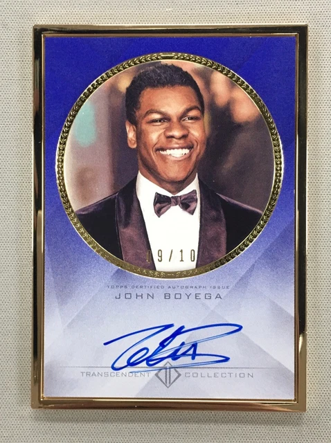 John Boyega 2016 Topps Transcendent Sammlung Auto lila /10 Star Wars Finn