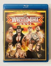 WWE WrestleMania XXVI Blu-ray 3 Disc Collector's Edition John Cena Edge Batista
