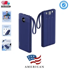 Portable Charger Power Bank, 10000mAh Travel Essentials, 5 Outputs 2 Inputs S...