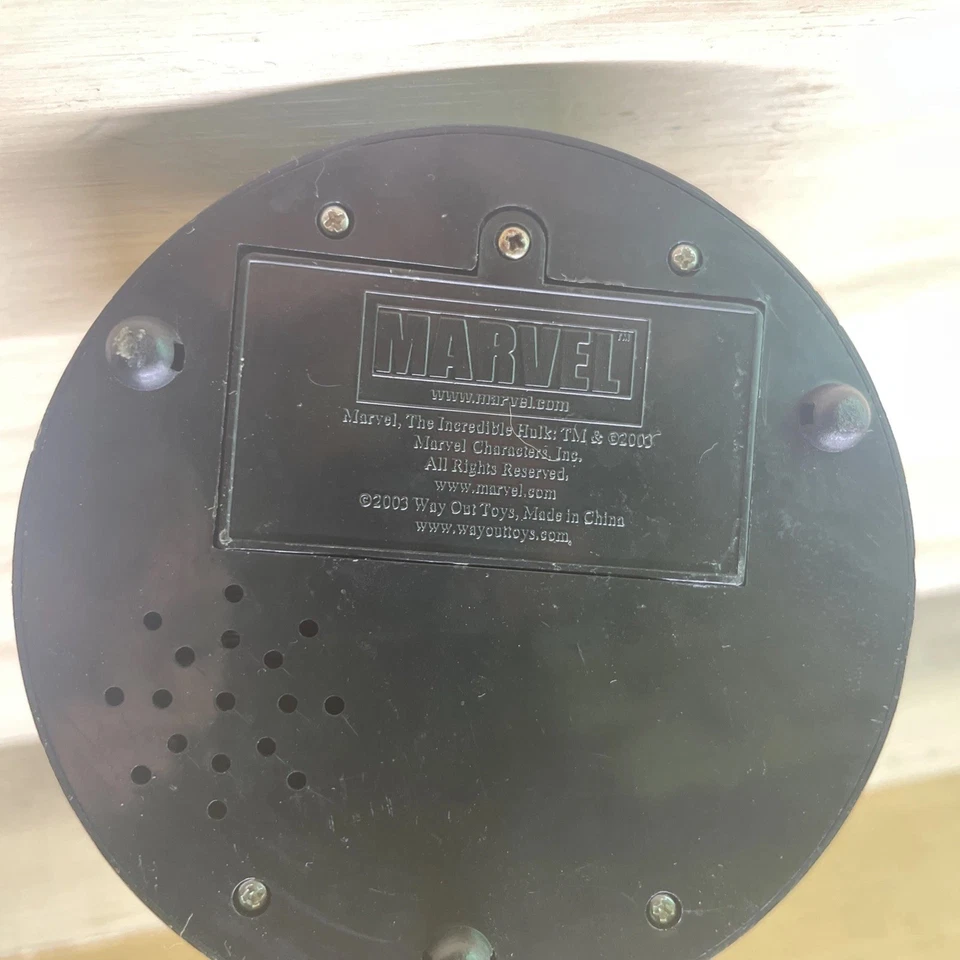Marvel El Increíble Hulk 2003 Way Out Toys Luces Sonidos Cabeza Bobble Foto 4 de 4