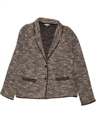 White Stuff Damen 2-Knopf Blazer Jacke UK 12 Medium schwarz Polyester BU20